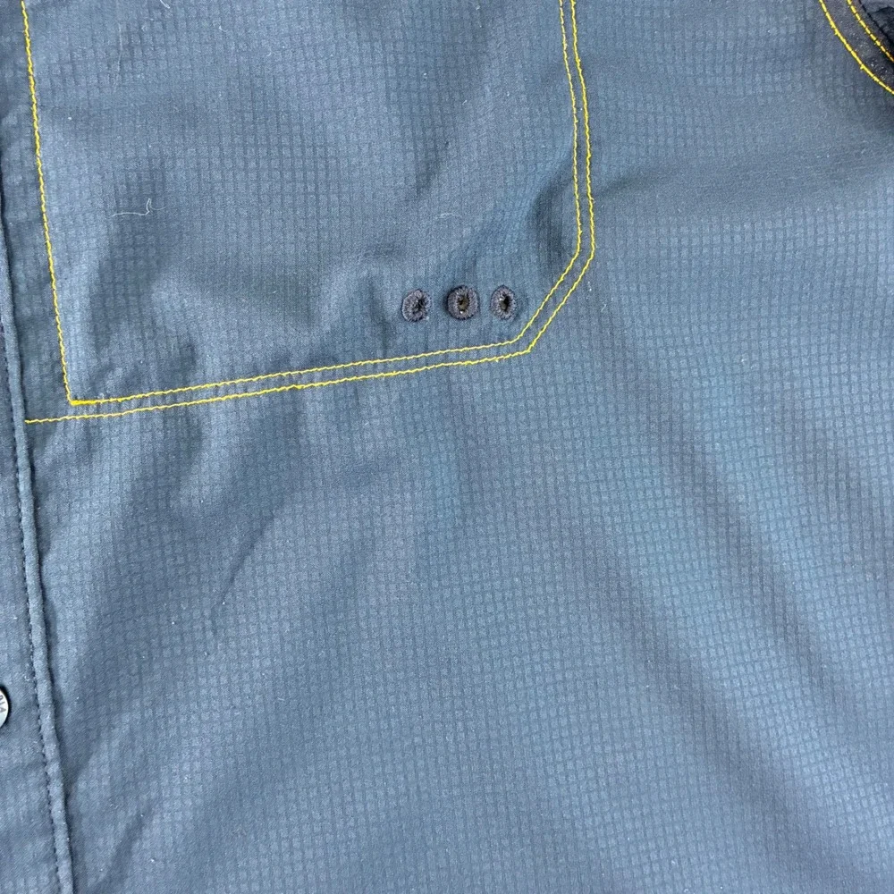 Columbia‎ PFG WVU Blue Mountaineers Button Up Fishing Shirt Mens Short Sleeve
